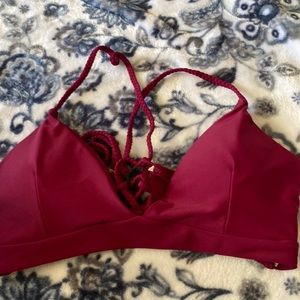 Burgundy bikini top